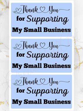 100 Thank you Stickers for Packaging | Small Business Labels